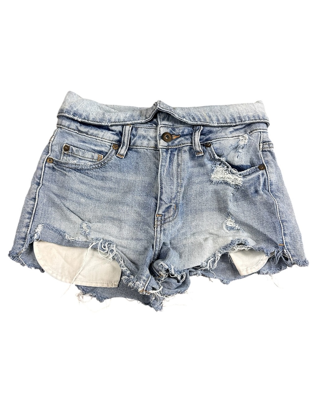 Pistola Denim Cutoff Shorts Women’s Size 25 Distressed High Rise Light Wash